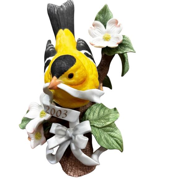 Lenox American Gold Finch Dogwood Branch 2003 - Picture 2 of 5